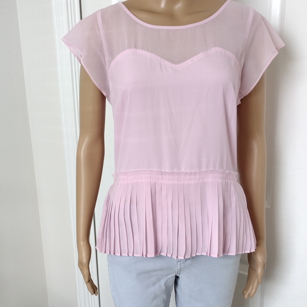 American Eagle Sheer Pink Blouse